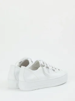 Paul Green – Plateau-Sneaker aus Kalbleder weiß