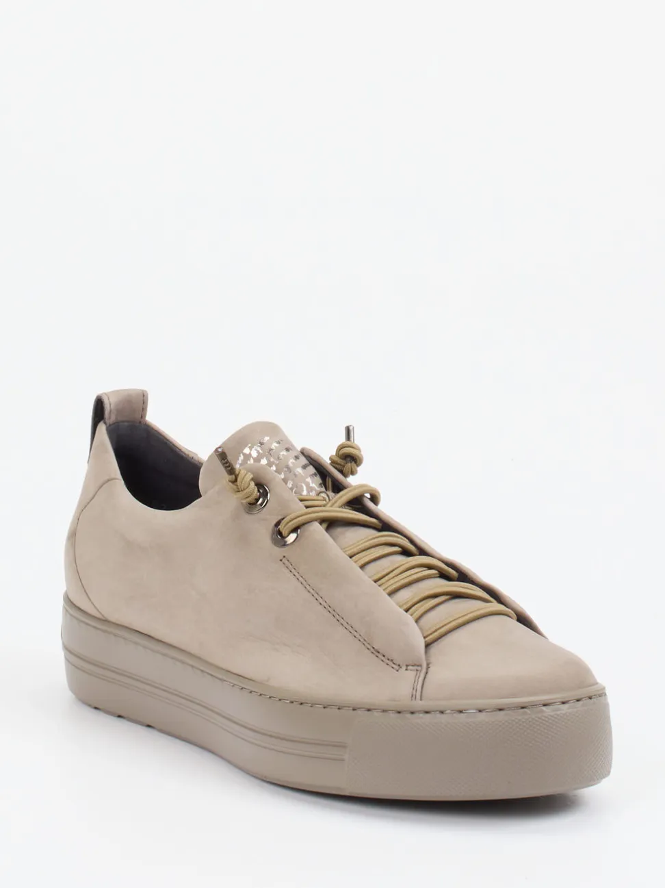 Paul Green – Plateau-Sneaker aus Nubukleder beigegrau