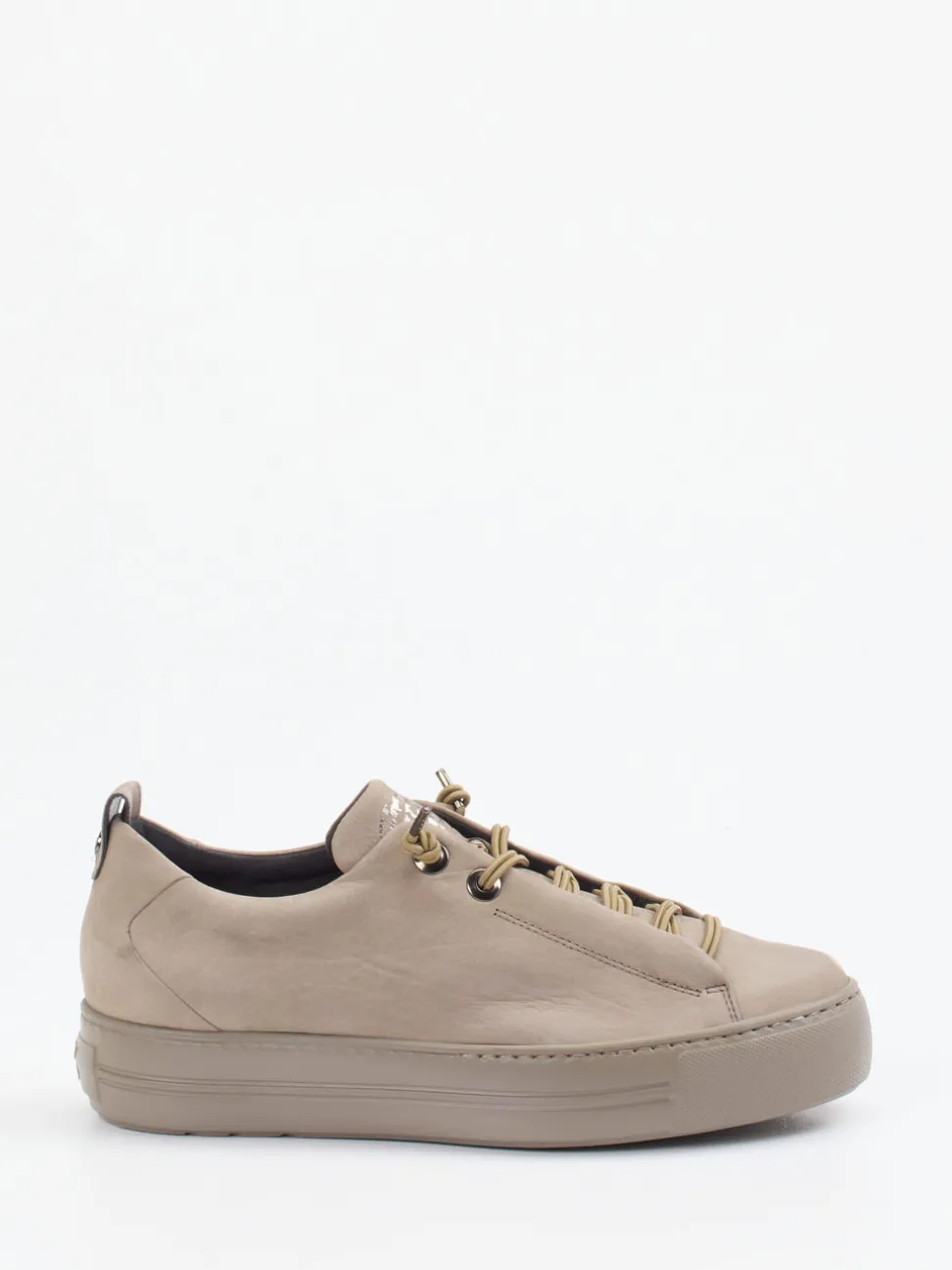 Paul Green – Plateau-Sneaker aus Nubukleder beigegrau