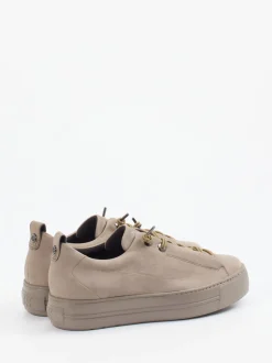 Paul Green – Plateau-Sneaker aus Nubukleder beigegrau