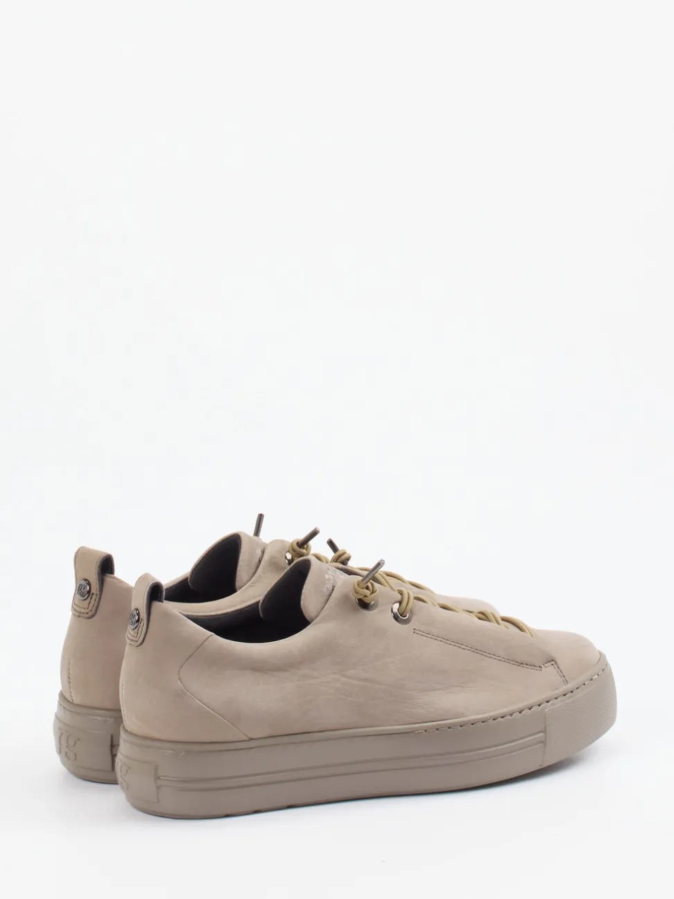 Paul Green – Plateau-Sneaker aus Nubukleder beigegrau