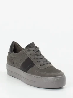 Paul Green – Plateau-Sneaker aus Nubukleder Grau