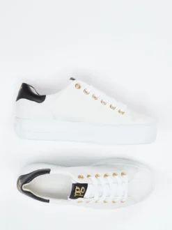 Paul Green – Plateau-Sneaker aus Kalbleder Weiß