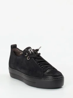 Paul Green – Plateau-Sneaker aus Nubukleder schwarz