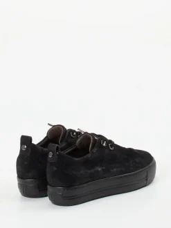 Paul Green – Plateau-Sneaker aus Nubukleder schwarz