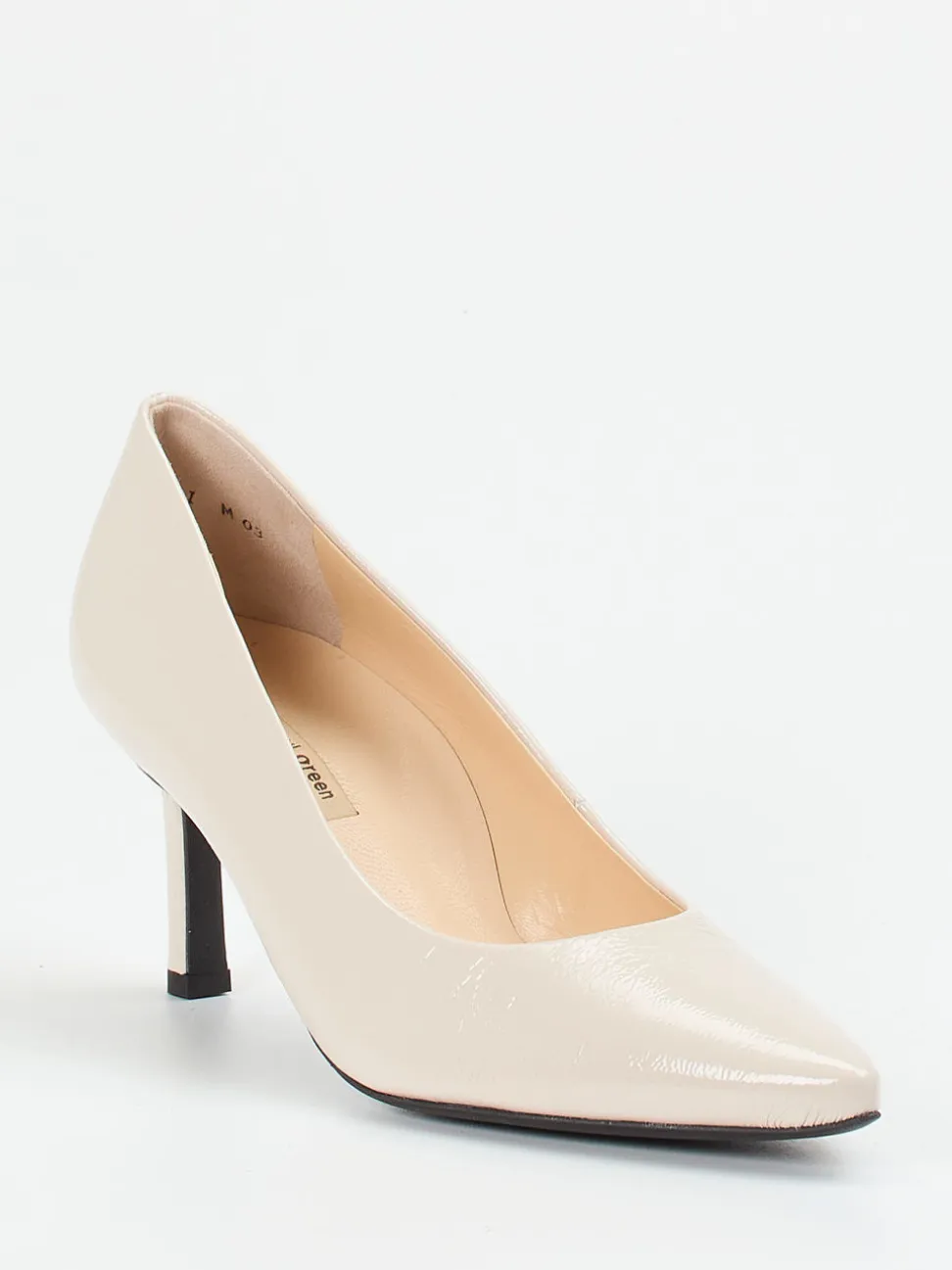 Paul Green – Pumps aus Lackleder in Cremeweiß