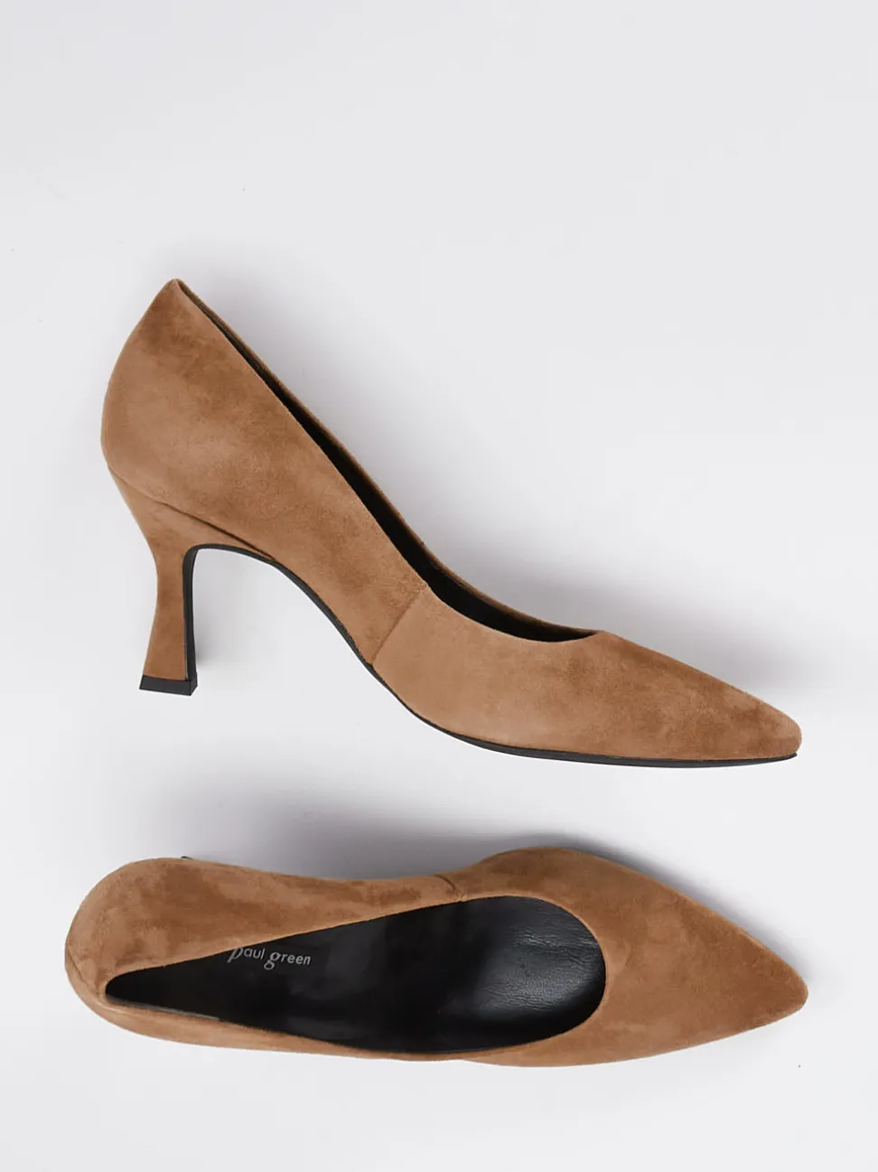 Paul Green – Pumps aus Veloursleder cognacbraun