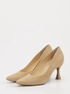 Paul Green – Pumps aus Veloursleder in Beige
