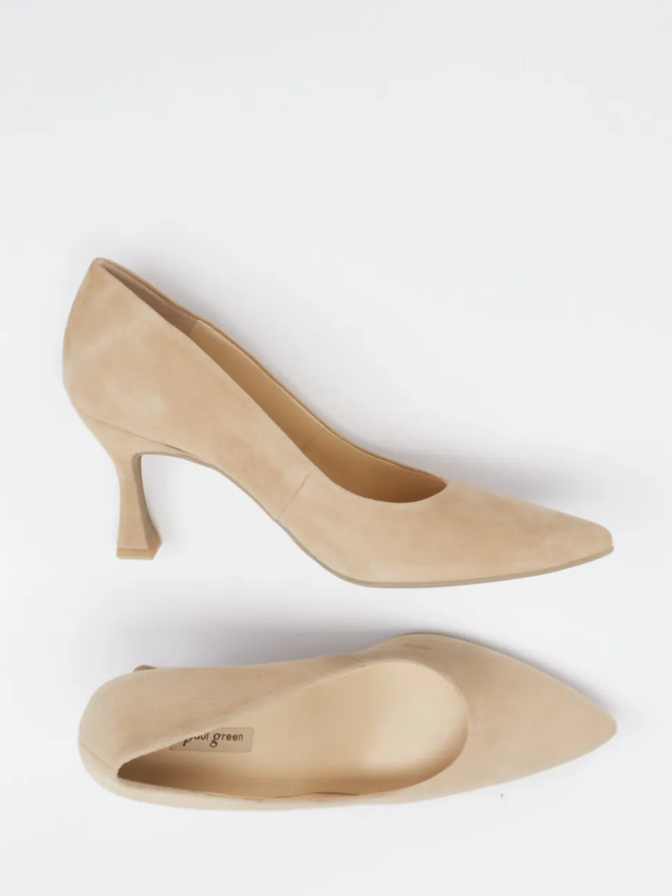 Paul Green – Pumps aus Veloursleder in Beige