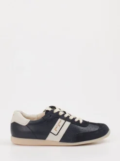 Paul Green – Retro-Sneaker aus Leder-Mix Dunkelblau