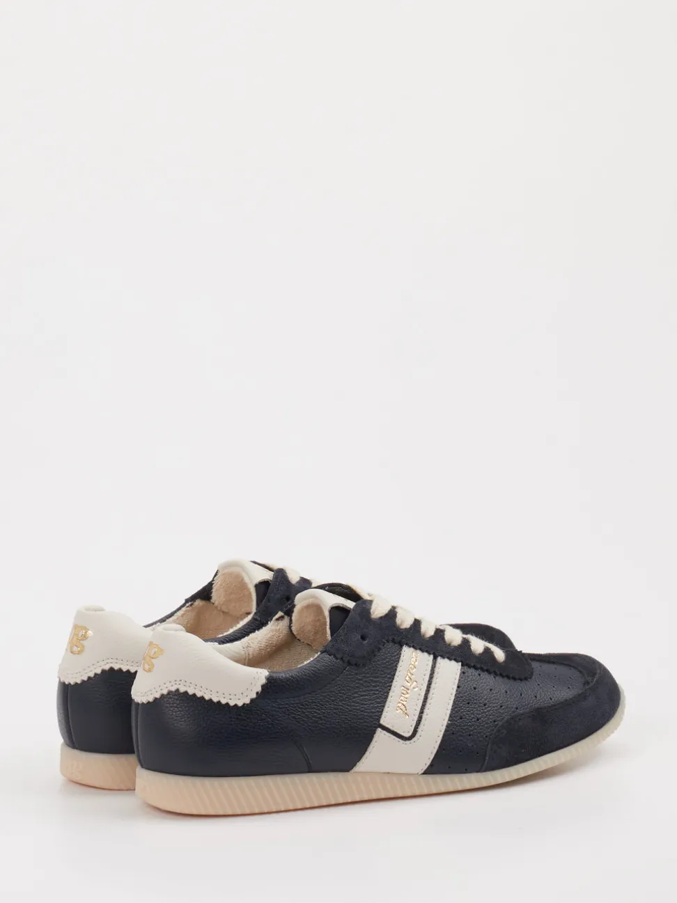 Paul Green – Retro-Sneaker aus Leder-Mix Dunkelblau