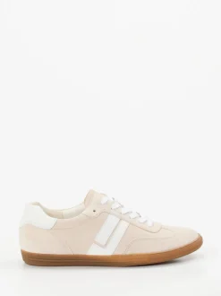 Paul Green – Retro-Sneaker aus Veloursleder cremeweiß