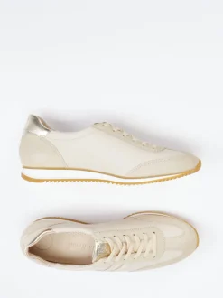 Paul Green – Retro-Sneaker aus Leder in Beige