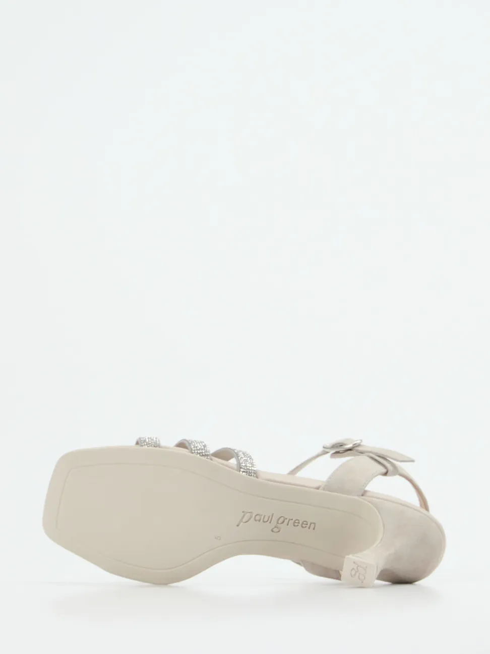 Paul Green – Sandale aus Veloursleder mit Strass