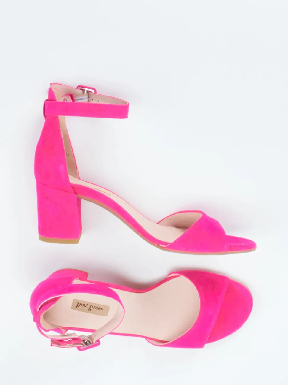 Paul Green – Sandalette aus Veloursleder Pink