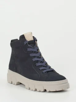Paul Green – Schnürboots aus Nubukleder Dunkelblau