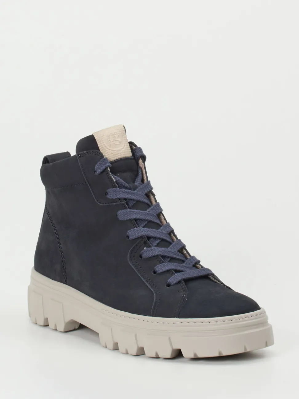 Paul Green – Schnürboots aus Nubukleder Dunkelblau