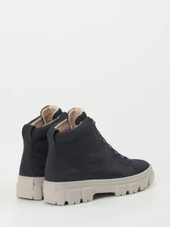 Paul Green – Schnürboots aus Nubukleder Dunkelblau