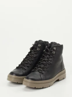 Paul Green – Schnürboots aus Kalbleder schwarz
