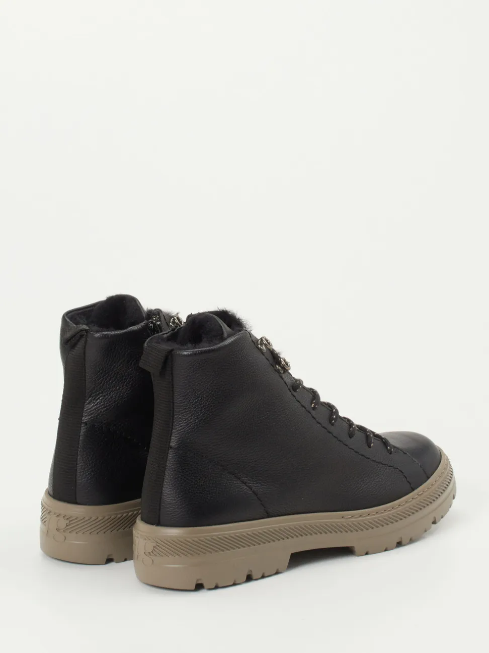 Paul Green – Schnürboots aus Kalbleder schwarz