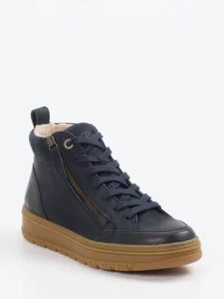 Paul Green – Schnürboots aus Nubukleder Dunkelblau