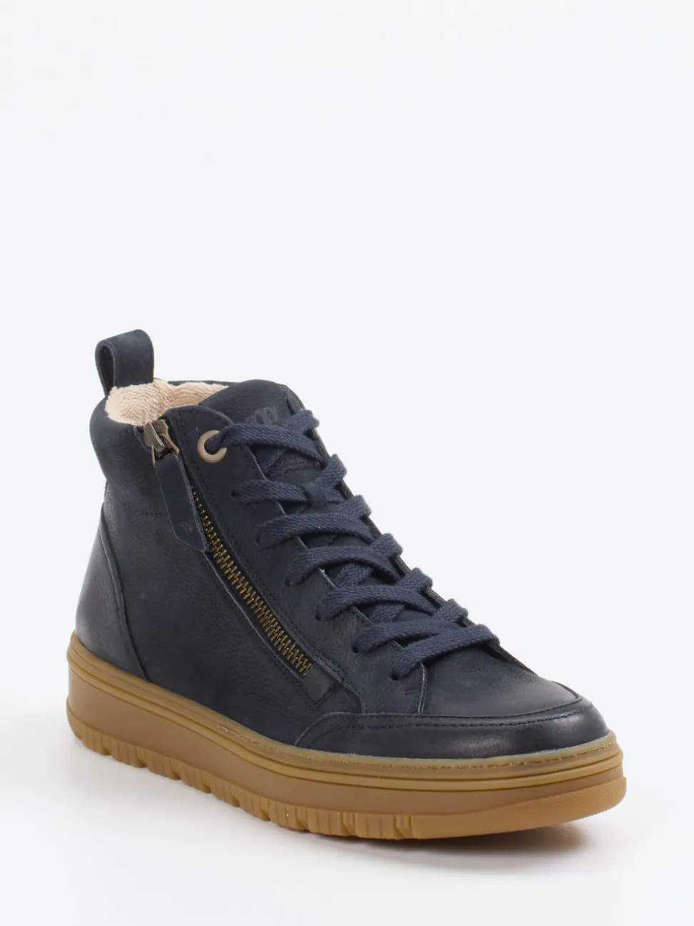 Paul Green – Schnürboots aus Nubukleder Dunkelblau