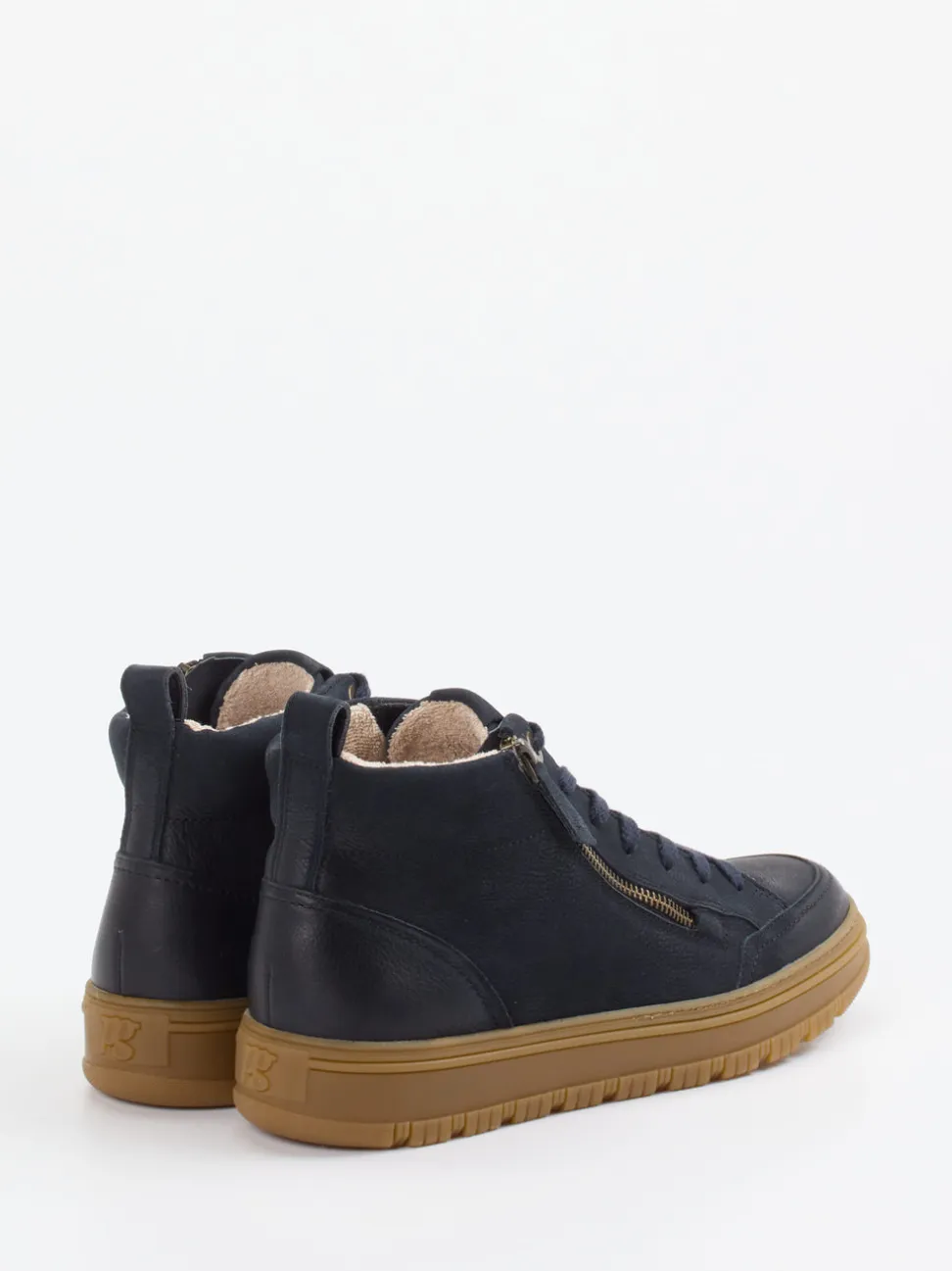 Paul Green – Schnürboots aus Nubukleder Dunkelblau