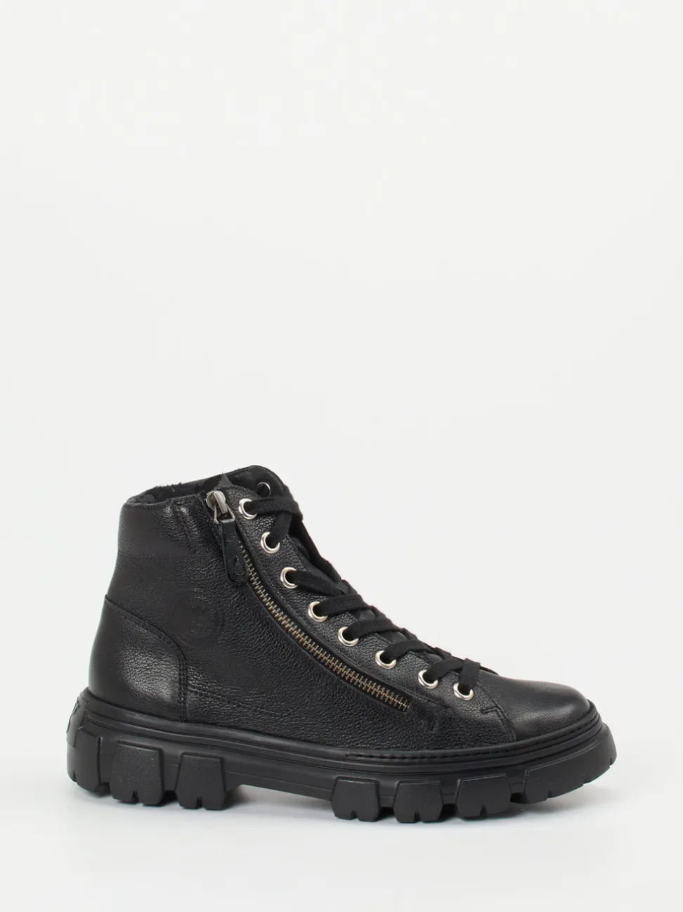 Paul Green – Schnürboots aus Kalbleder Schwarz