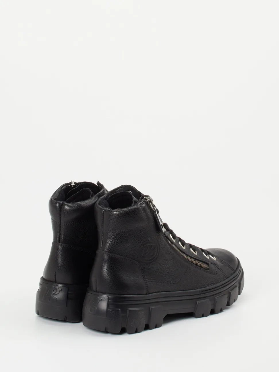 Paul Green – Schnürboots aus Kalbleder Schwarz