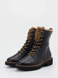 Paul Green – Schnürboots aus Kalbleder Schwarz