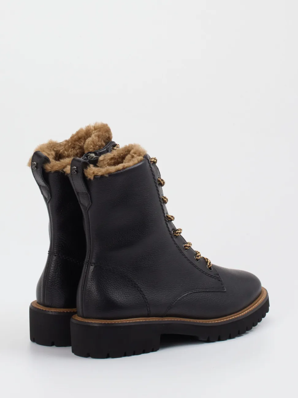Paul Green – Schnürboots aus Kalbleder Schwarz