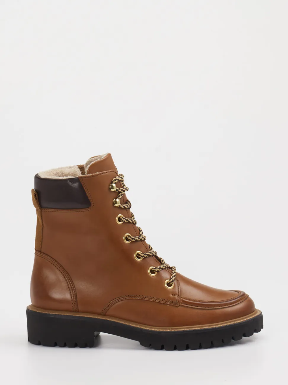 Paul Green – Schnürboots aus Leder cognacbraun