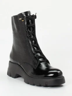 Paul Green – Schnürboots aus Lackleder schwarz