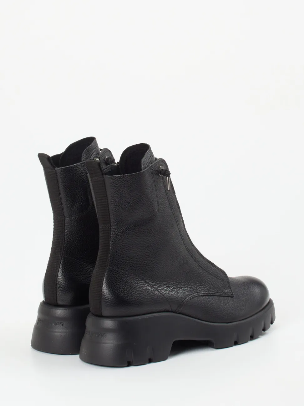 Paul Green – Schnürboots aus Kalbleder schwarz