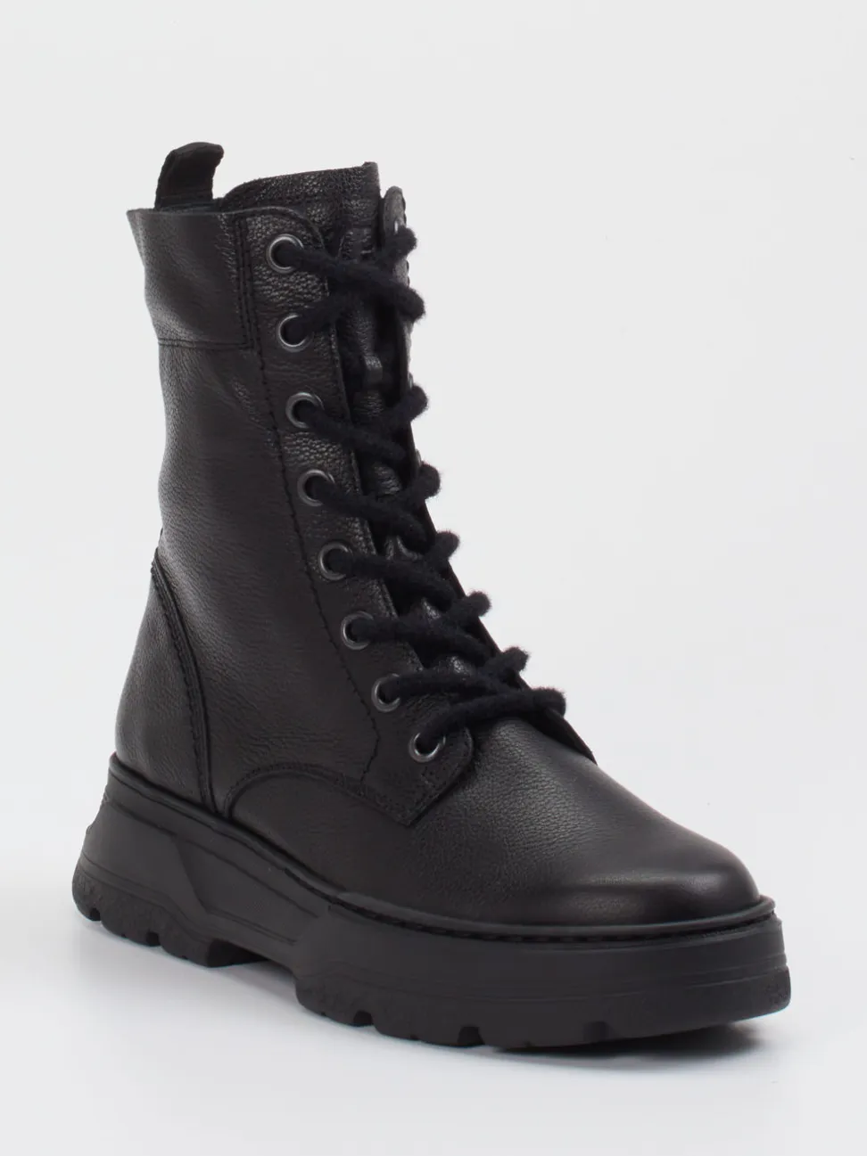 Paul Green – Schnürboots aus Kalbleder schwarz