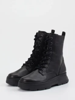 Paul Green – Schnürboots aus Kalbleder schwarz