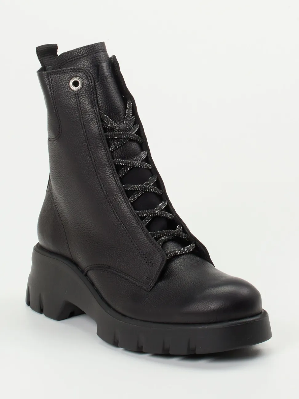 Paul Green – Schnürboots aus Kalbleder schwarz
