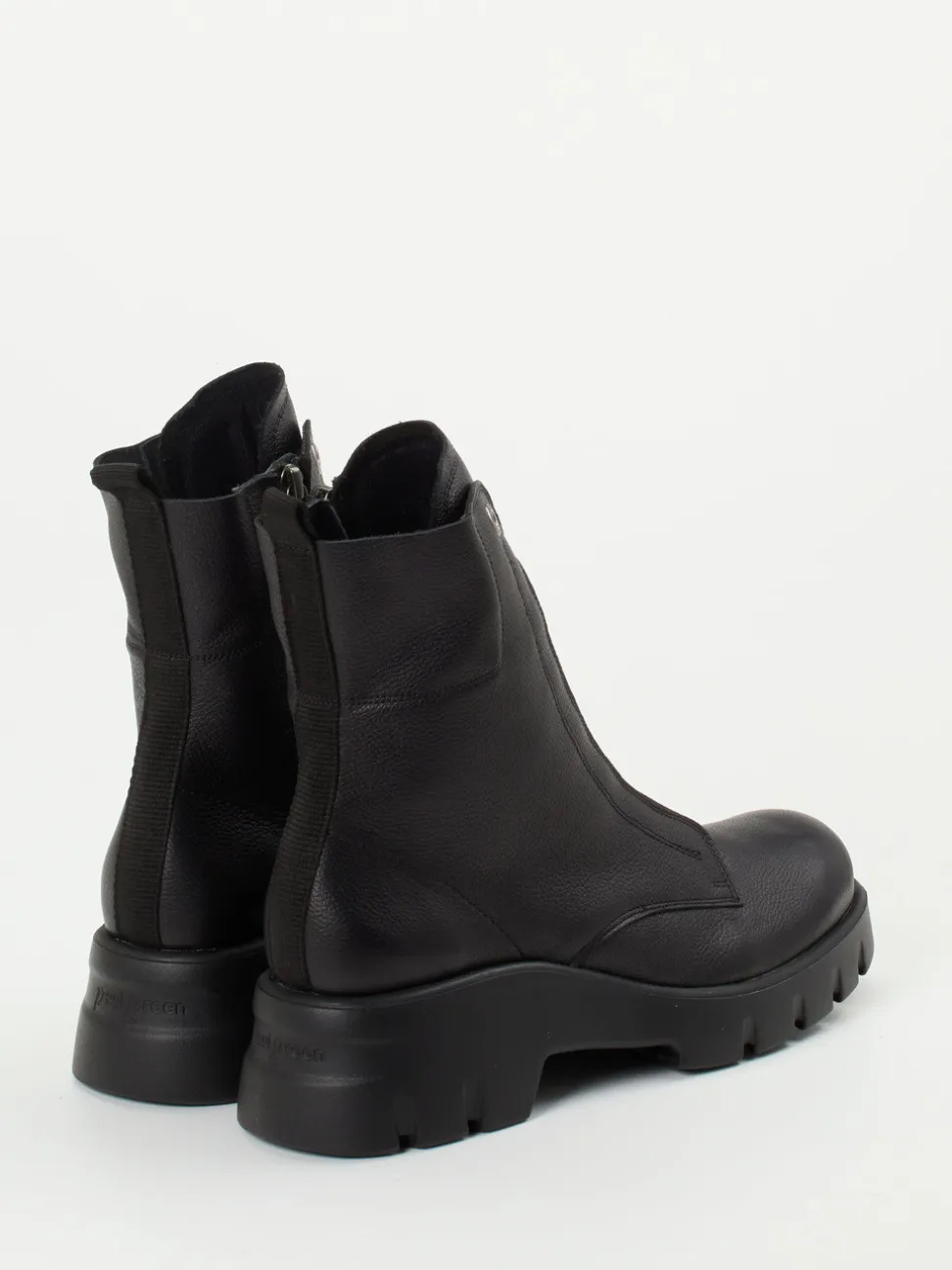 Paul Green – Schnürboots aus Kalbleder schwarz