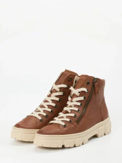 Paul Green – Schnürboots aus Kalbleder mittelbraun