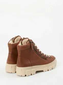 Paul Green – Schnürboots aus Kalbleder mittelbraun