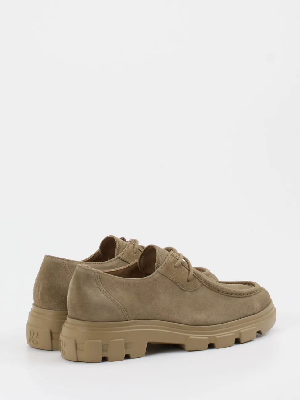 Paul Green – Schnürschuhe aus Veloursleder sandbeige