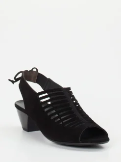 Paul Green – Slingback-Sandaletten aus Veloursleder schwarz