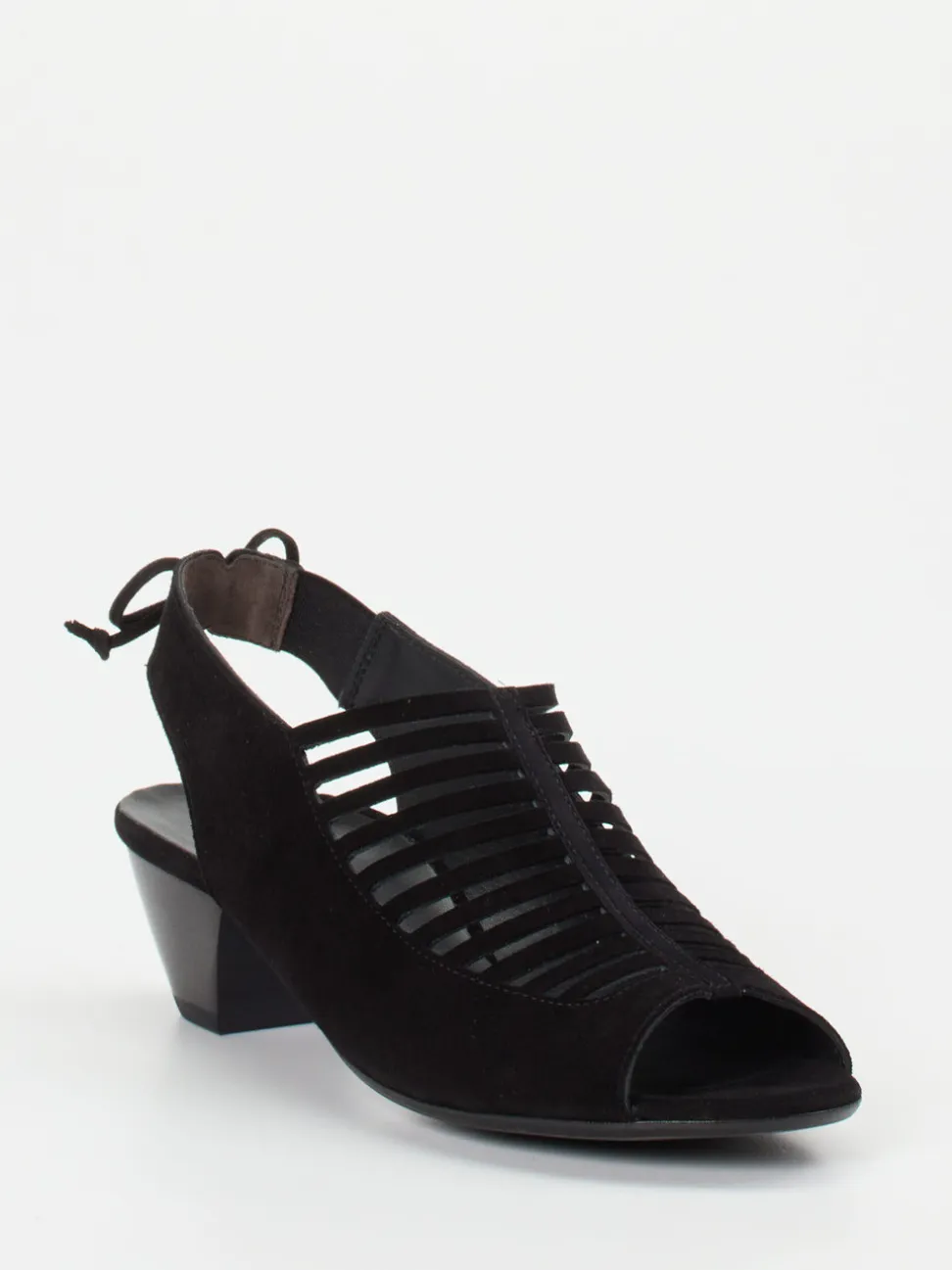 Paul Green – Slingback-Sandaletten aus Veloursleder schwarz