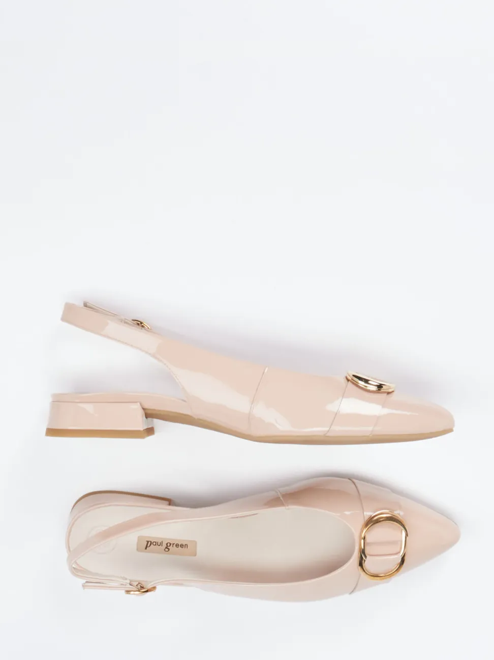Paul Green – Slingpumps aus Lackleder in Rosébeige