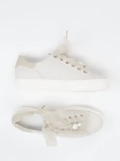 Paul Green – Sneaker aus Kalbleder cremeweiß