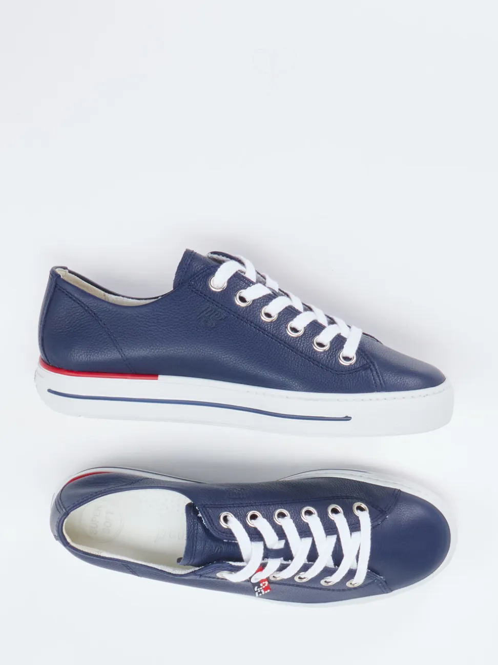 Paul Green – Sneaker aus Kalbleder in Marineblau