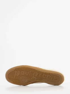 Paul Green – Sneaker aus Kalbleder und Veloursleder Beige