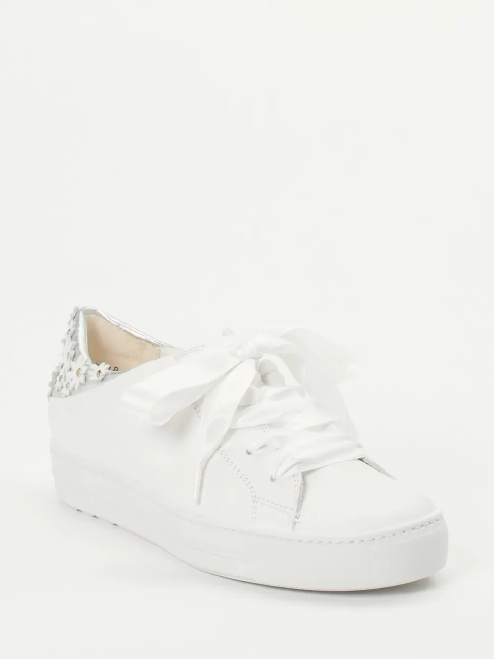 Paul Green – Sneaker aus Kalbleder mit Satinband