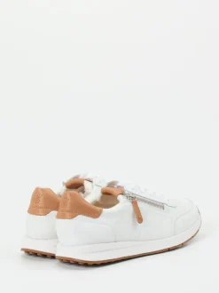 Paul Green – Sneaker aus Kalbleder weiß cognac