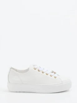 Paul Green – Sneaker aus Kalbleder mit Goldakzenten